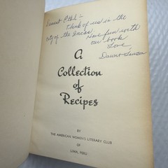 Peru Community Cookbook A Collection Recipes Lima Womens Literary Club Hardcover