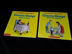 3 Curious George Paper back Books. Slightly used. 2 *24 pages & 1*48 pages Books