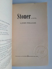 1972 STONER JOHN WILLIAMS POCKET BOOKS PAPERBACK EARLY 1ST PRINTING VERY RARE VG