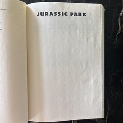 Jurassic Park by Michael Crichton (1990, HC) 1st Ed 3rd Printing