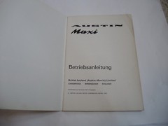 Betriebsanleitung Austin Maxi British Leyland aus 1970 deutsch – RAR