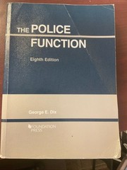 The Police Function (Coursebook) (Un…, Dix, George E.
