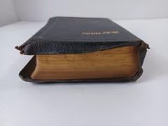HOLY BIBLE KJV Self Pronouncing 1950’s National Bible Press Genuine Leather VTG