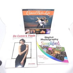 Photography Book Lot of 3: Ziser Captured by the Light, Flash, Digital Simplifie