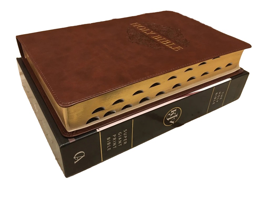 KJV Super Giant Print Bible – 17pt font ~ Faux Leather ~ Red Letter ~ Indexed