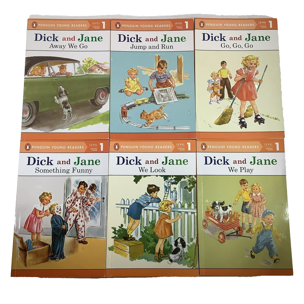 Lot of 6 Dick and Jane Penguin Young Readers Level 1 Paperbacks Like New