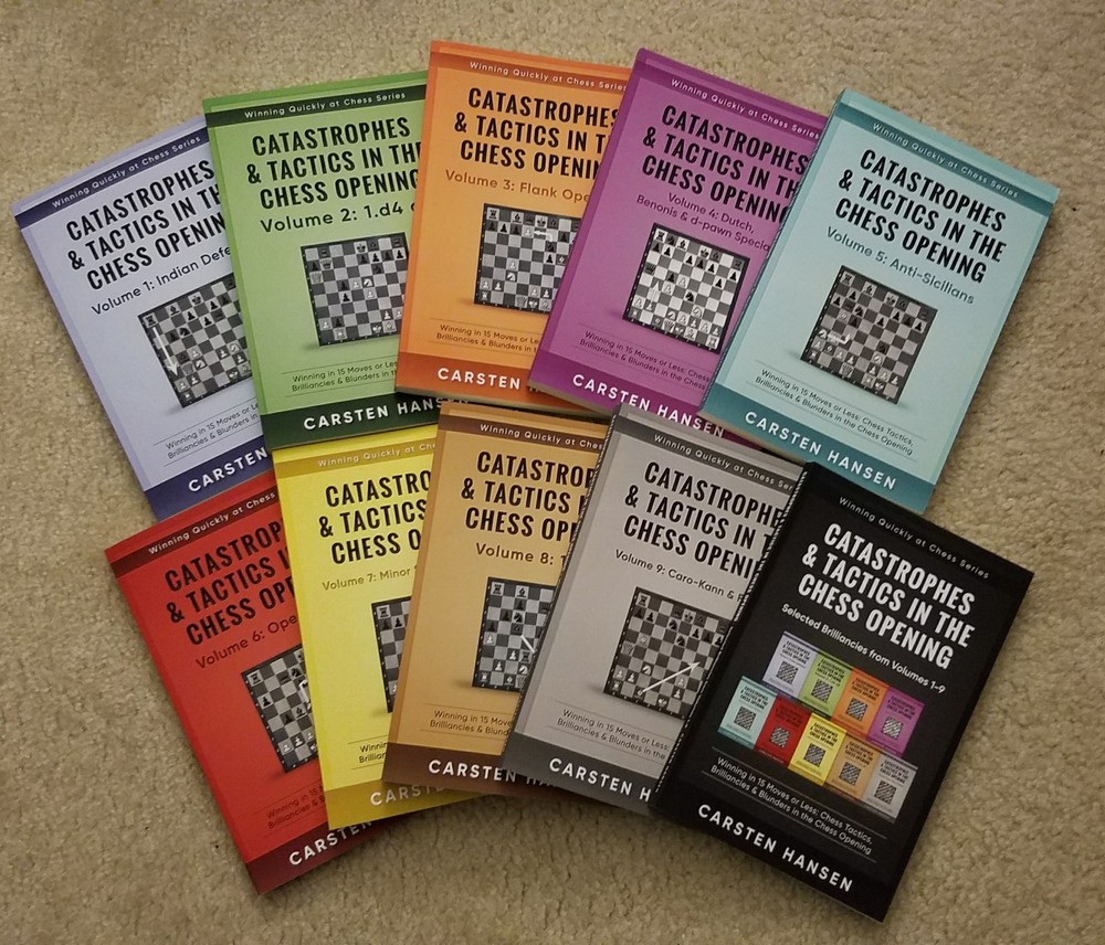 Catastrophes & Tactics in the Chess Opening – Vol 1-10 by C. Hansen (SIGNED)