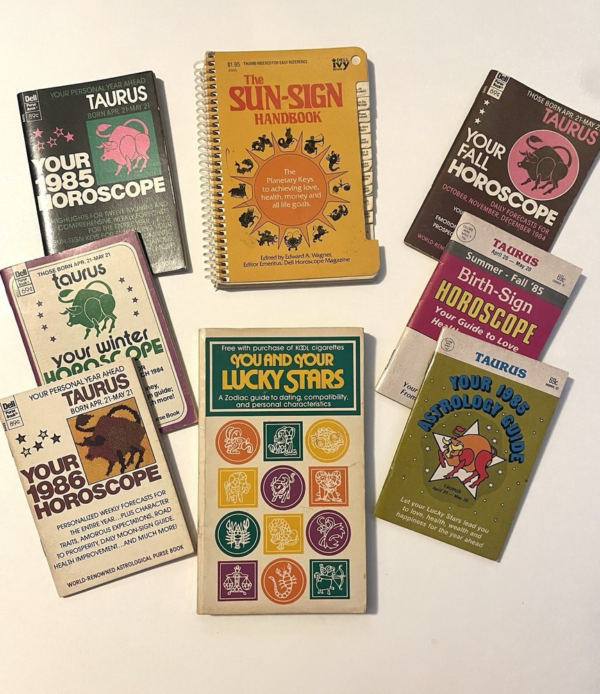Astrology Books Vintage LOT of 8 Paperback Edward A. Wagner 80’s