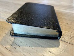 Vtg World Pocket New Testament Psalms Bible KJV Genuine Bonded Leather M89 NEW