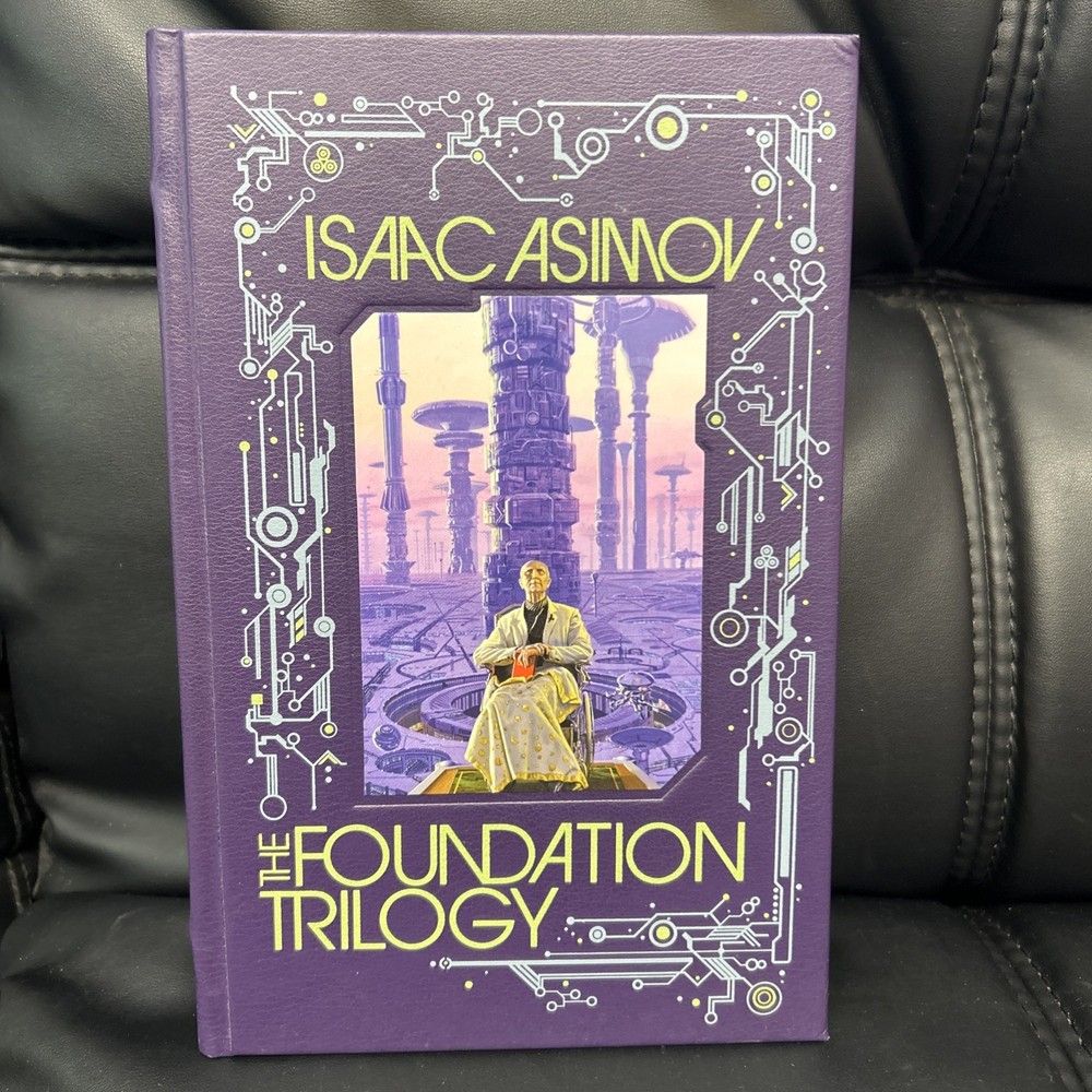 THE FOUNDATION TRILOGY Isaac Asimov -Bonded Leather Gilded