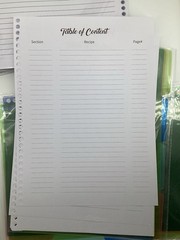 SOLIGT Blank Recipe Organizer Book Binder Double Sided Pages 240 Recipes W/Tabs