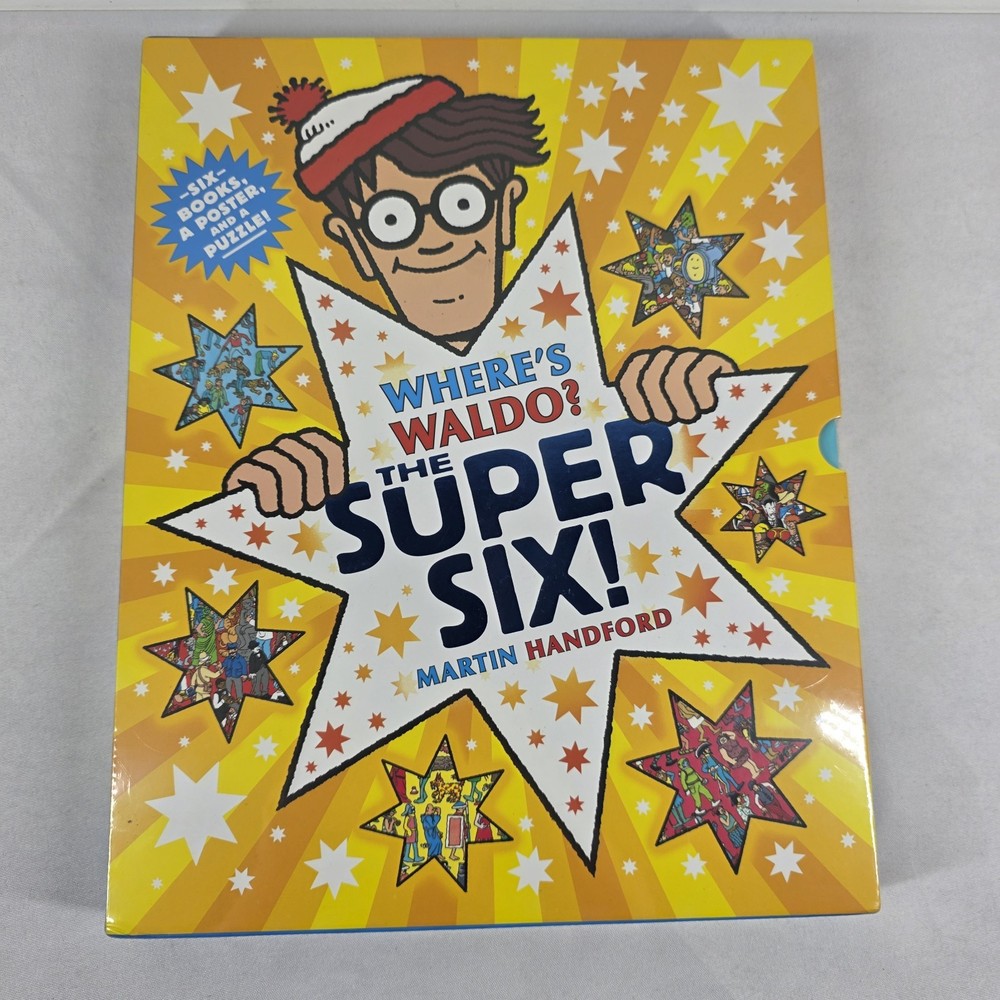 WHERE’S WALDO? THE SUPER SIX! Martin Handford Six Books Poster And Puzzle New