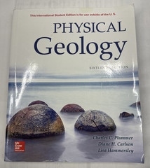 Physical Geology Text Book 16th Edition, Plummer, Carlson & Hammersley