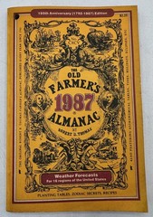 1987 Old Farmer’s Almanac 195th Anniversary Edition Weather Forecasts