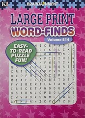 6 New Large Print Word-Finds Puzzle Books Kappa Games Vol #452-516~ Search,Hunt