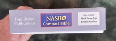 NASB Updated Edition Compact Bible Black Snap-flap Bonded Leather