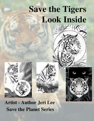 Coloring Book save the Tigers 108 Pages 8.5 x 11 for All Ages Best Tigers book