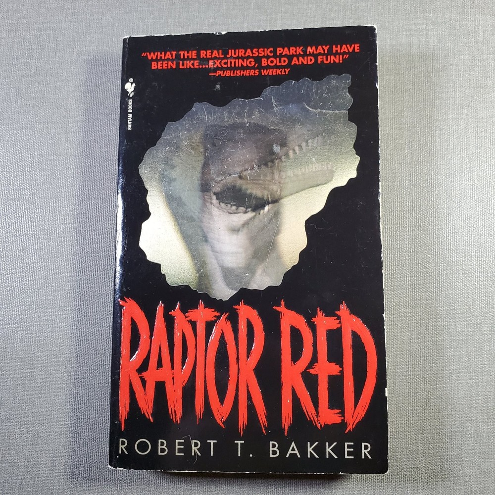 Raptor Red Robert T. Bakker 1996 First Paperback Edition Dinosaur Sci-Fi Bantam