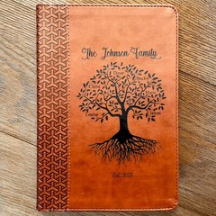 Personalized Family Bible | Custom KJV Family Tree Study Bible | Engraved Bible