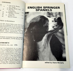 Vintage English Springer Spaniels Diane McCarty T.F.H. Purple HC Dog Care 1983