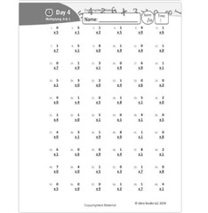 2nd 3rd 4th Grade Math Workbook for Kids Age 7 8 9 10 Multiplication Timed Tests