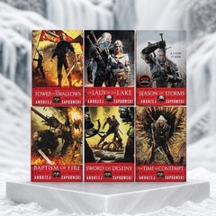 The Witcher 6‑Book Lot by Andrzej Sapkowski Trade Paperback Fantasy Set