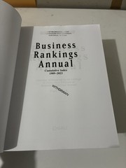 Business Rankings Annual – Cumulative Index covering 1989-2023 – 3 Volumes Set