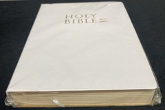 Holy Bible KJV Old & New Testament Red Letter Edition White Leatherette