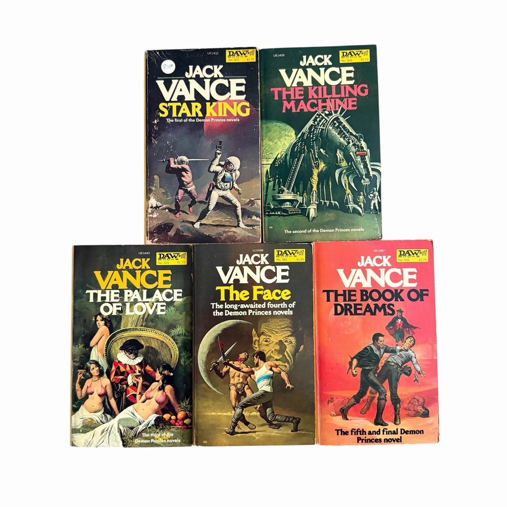 The Demon Princes Complete Set Jack Vance First DAW Printings Paperback Sci-Fi