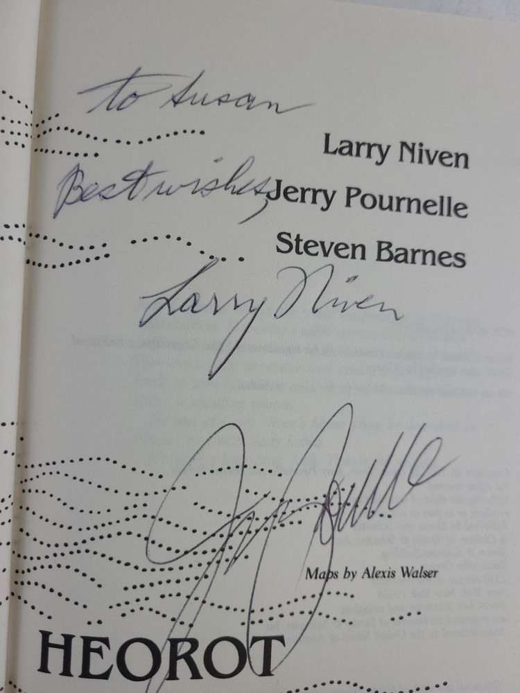 *SIGNED* Legacy Of Heorot Larry Niven Jerry Pournelle Steven Barnes 1987 HC BCE