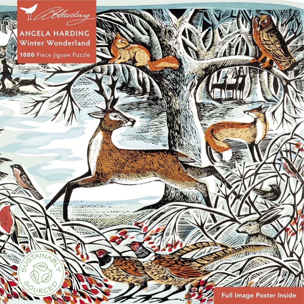 Adult Sustainable Jigsaw Puzzle Angela Harding Winter Wonderland 1000-pieces….