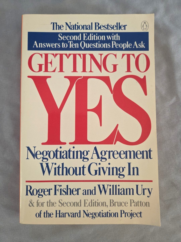 Getting to Yes by Roger Fisher & William Ury – Paperback