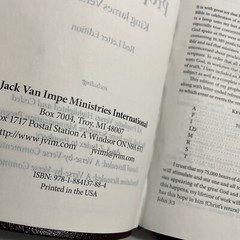 KJV Jack Van Impe Prophecy Bible Burgundy Leather Red Letter Limited Edition