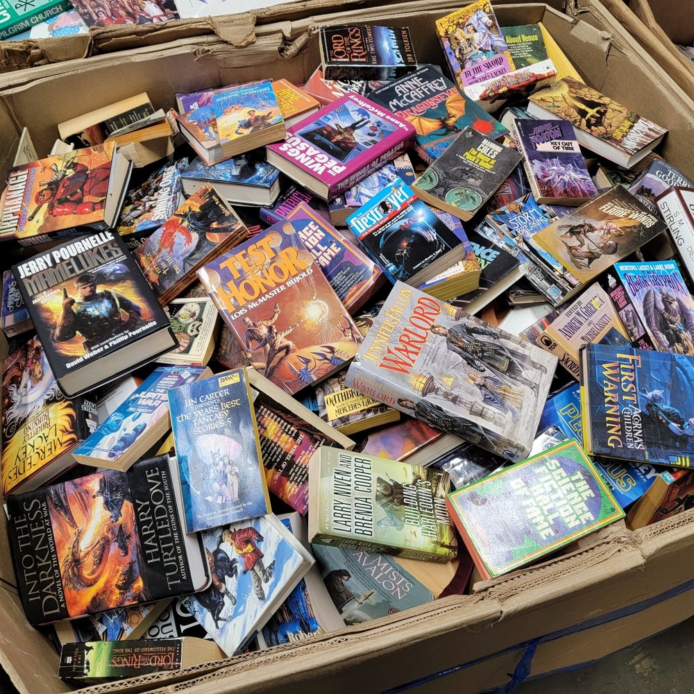 Lot of 10 Pounds (LB) Science Fiction Fantasy Book Hard/Softback RANDOM RARE MIX