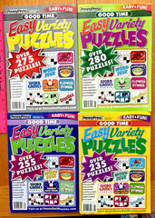 Lot of 4 PENNY PRESS GOOD TIME EASY VARIETY PUZZLES NEW w FREE SHIPPING Rtl $26+
