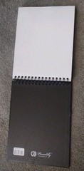 Piccadilly Sketchbook Black Hard Cover 8.5 X 11 Spiral Sketch Book Apx 80 Pages