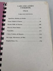 Vintage Lads And Lassies Cookbook 1994-1995 Over 500 Pages of Recipes