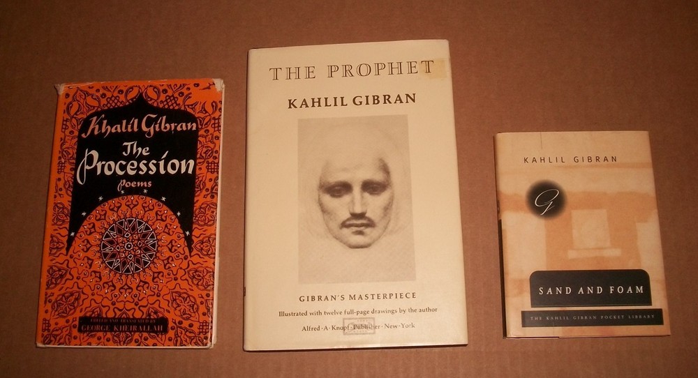 The Prophet Knopf HCDJ 1988 Procession Poems Kahlil Gibran $2.75 Sand Foam lot 3