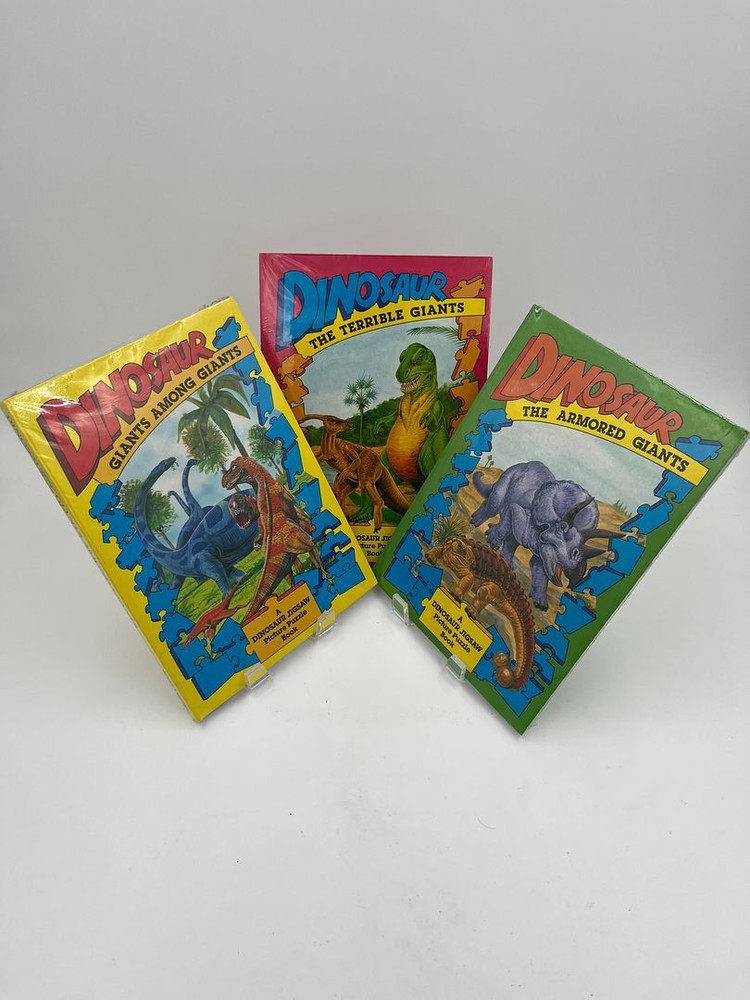 Dinosaur-Jigsaw Puzzle Book Set of 3 *SEALED*