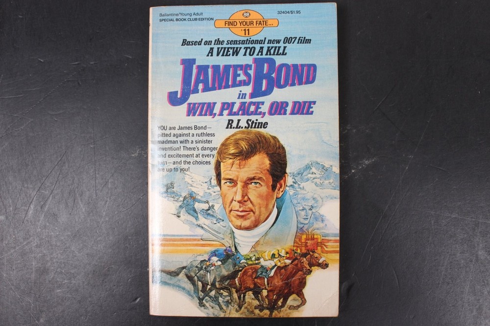 James Bond in Win, Place, or Die R.L. Stine 1985 First Ed Find Your Fate PB