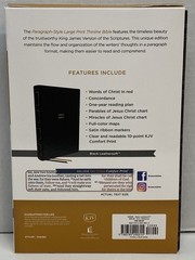 KJV, Paragraph Bible, Large Print 10-Pt, Black Leather-Soft, King James Version