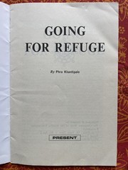 Going for Refuge by Phra Khantipalo (Vintage Buddhist Text, Taiwan PB 26 pages)