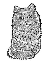 Color the Cats Adult coloring book 108 Pages 8.5 x 11 for All Ages