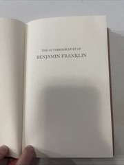 They Way to Wealth and Autobiography of Benjamin Franklin Lot Of 2 Books (A14)