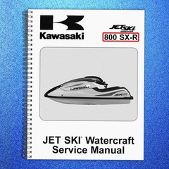 KAWASAKI JET SKI 800 SX-R Service Manual – STEEL WIRE BOUND – STURDY COVERING