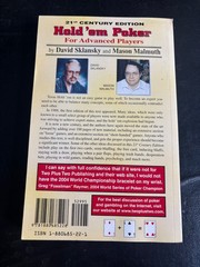 Hold ’em Poker For Advanced Players Sklansky Malmuth 1999 21st Century Edition