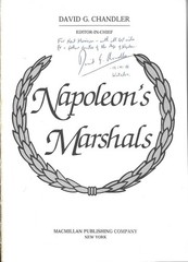 Napoleon’s Marshals by David G. Chandler (1987, Hardcover), Signed