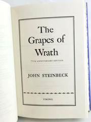 THE GRAPES OF WRATH John Steinbeck 75th Anniversary Hardcover Edition *New*