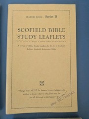 Scofield Bible Study Leaflets Leaders Book Series A, B, C, D, 1935