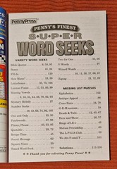 Lot of 3 Penny Press Penny’s Finest Super Word Search Seek Puzzle Books Variety